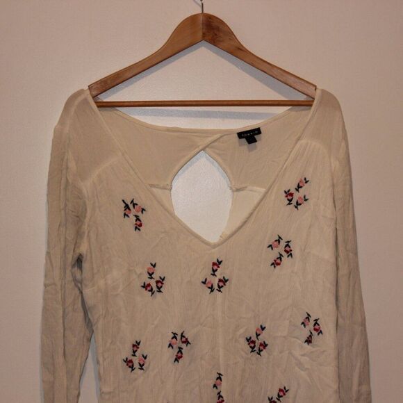 Torrid White & Red Floral Embroidered Boho V-Neck Midi Dress Women's Size large - Picture 3 of 10